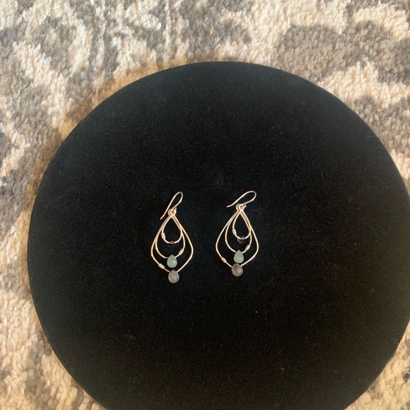 Sterling silver and gem stone earrings - Picture 3 of 4